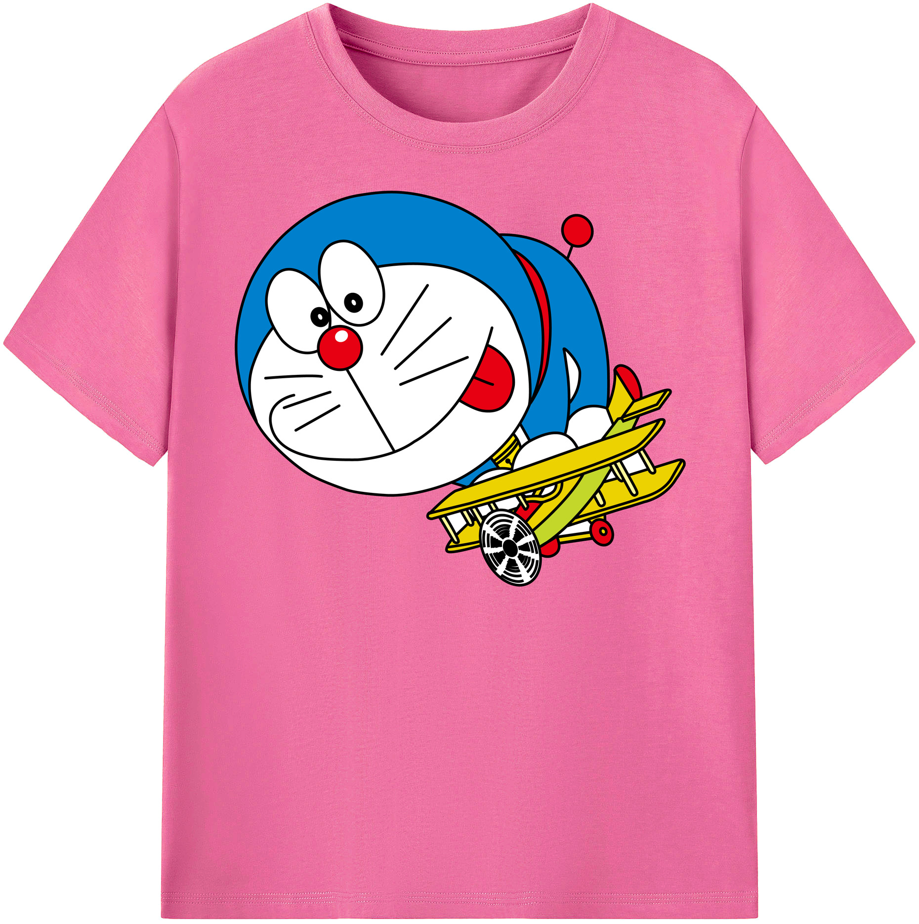 （画像用） ドラえもん Doraemon レディースカジュアルプリントTシャツ（綿100％）
